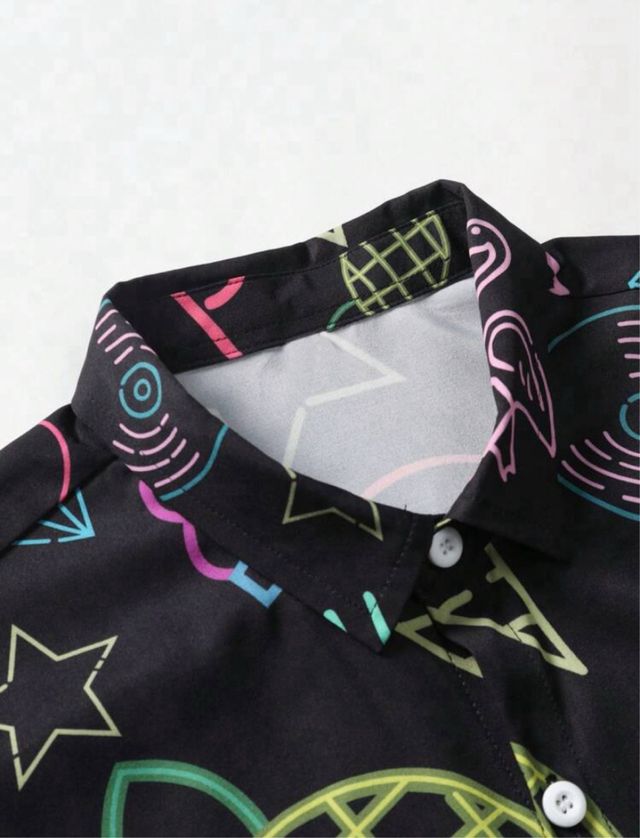 Camisa XL neon estampada