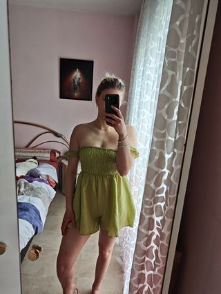 Mono vestido tirantes halter 1 pieza