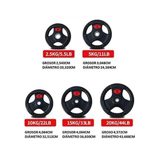 DISCOS OLÍMPICOS DE 3 AGARRES CON ASAS 50MM