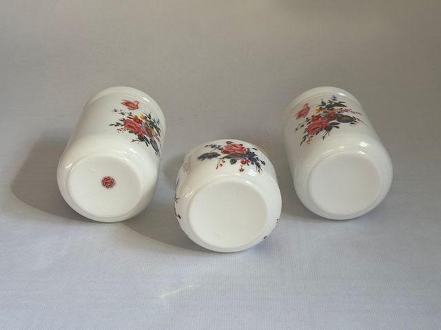 3 Tarros Porcelana Fina Italiana
