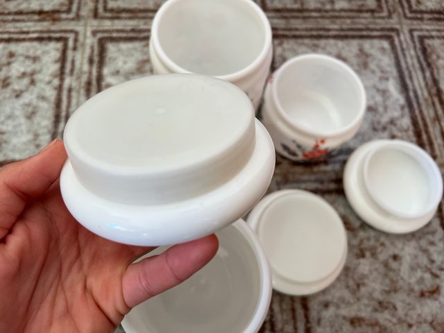 3 Tarros Porcelana Fina Italiana