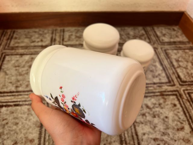 3 Tarros Porcelana Fina Italiana