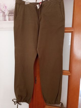 Pantalón mujer verde militar