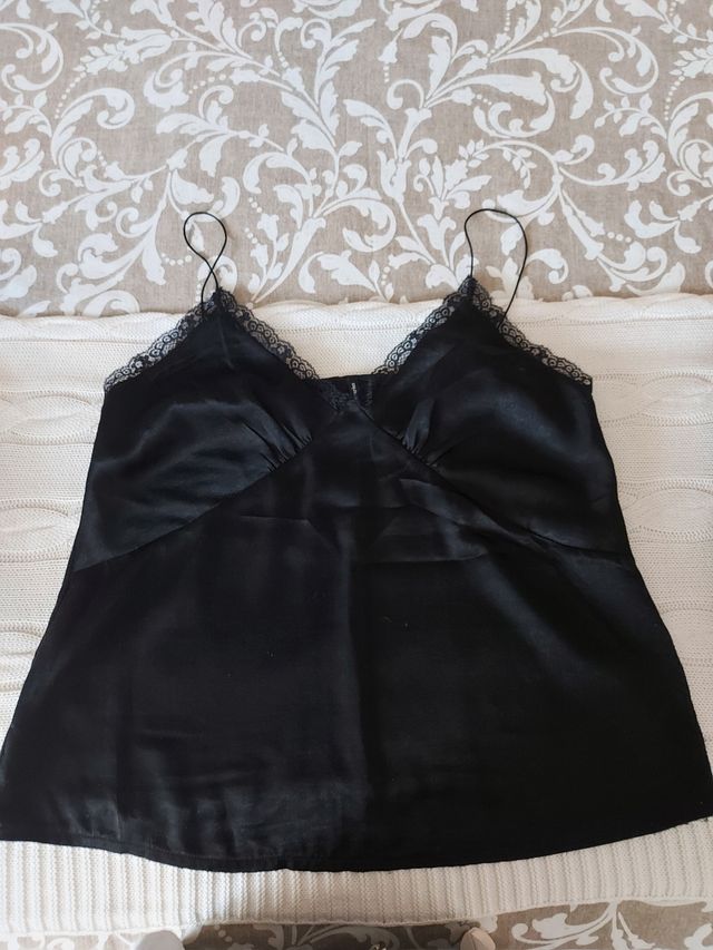 Top lencero negro