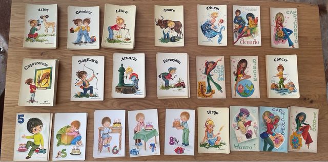 Coleccion postales antiguas horoscopos