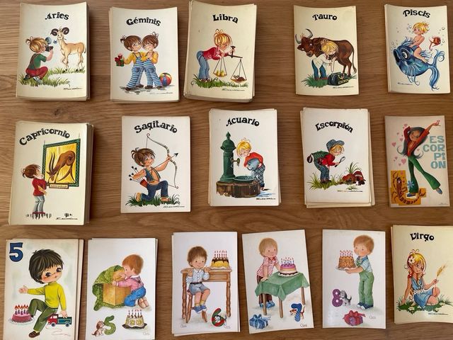 Coleccion postales antiguas horoscopos