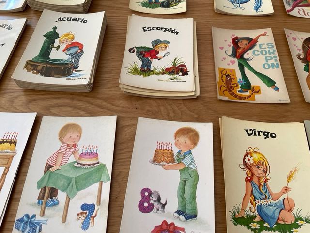 Coleccion postales antiguas horoscopos