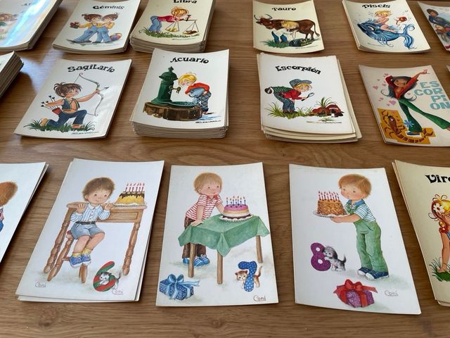 Coleccion postales antiguas horoscopos