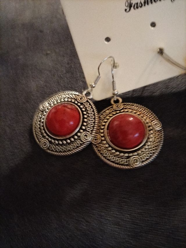Pendientes rojos mujer nuevos