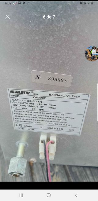 Horno camper 12v/gas