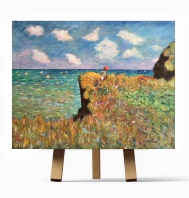 Cuadro pintura al óle» Paseo al acantilado de Purv