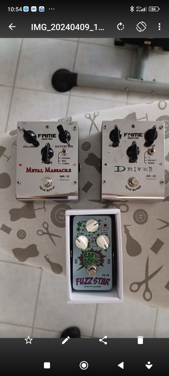 Pedales analógicos FUZZ+DISTORSIÓN