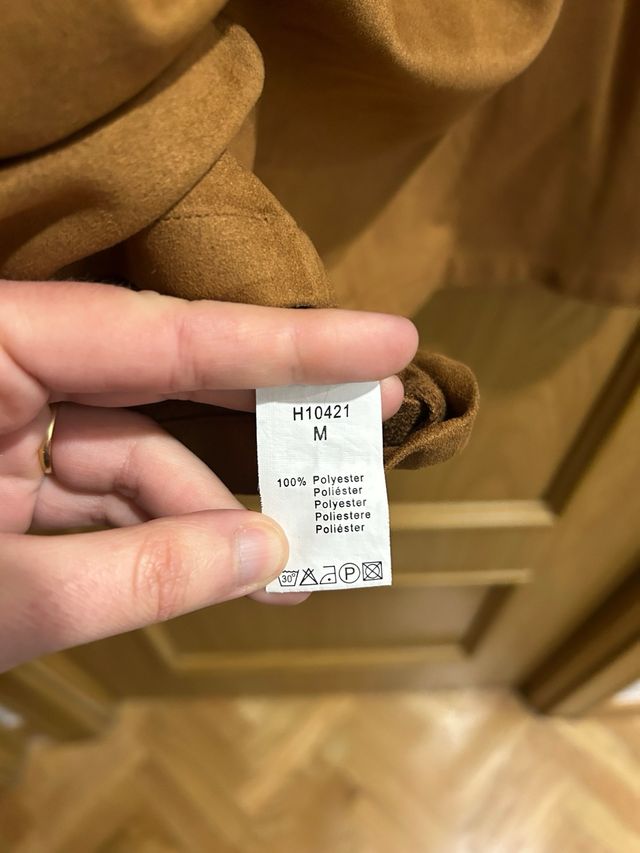 Vestido camel efecto ante