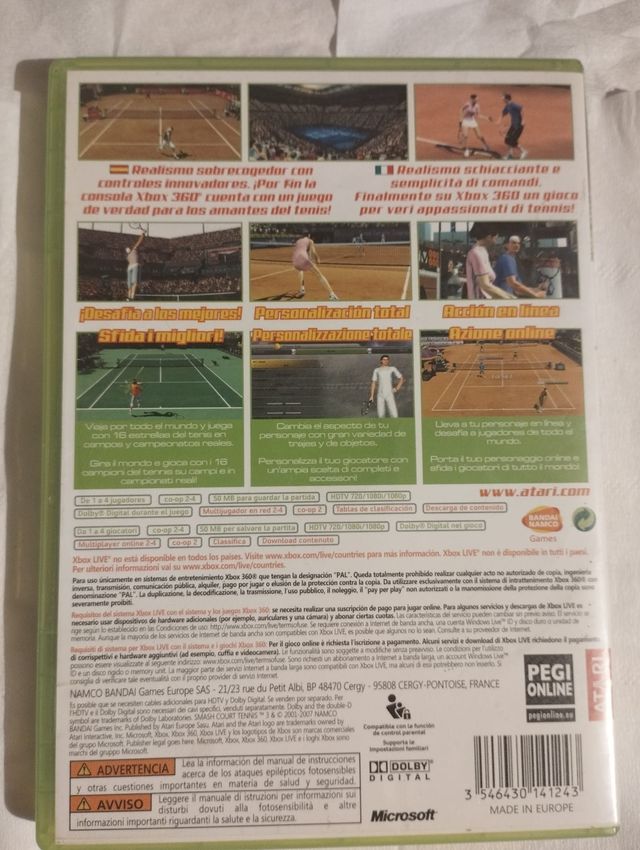 smesh court tennis 3 xbox 360