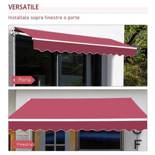 Tenda da Sole Avvolgibile a Caduta con Manovella, 