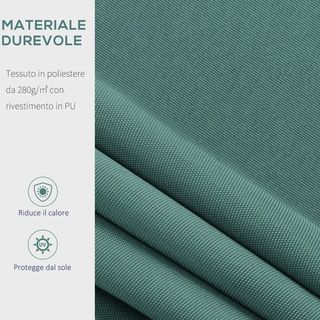 Tenda da Sole a Bracci 2.5x2m Avvolgibile Manuale 