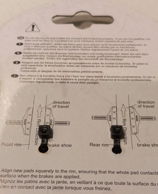 Par Zapatas freno Baradine MTB-971VC color negro