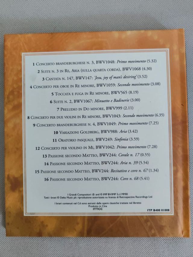 3 CD Originali:  Beethoven, Mozart e Bach