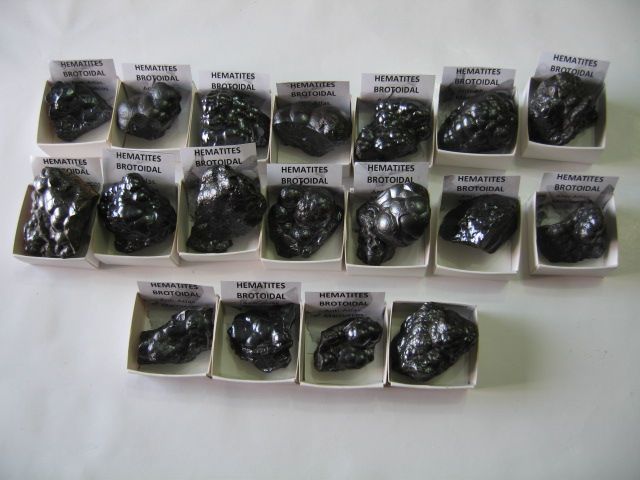 Hematites brotoidal (minerales). Seleccionados