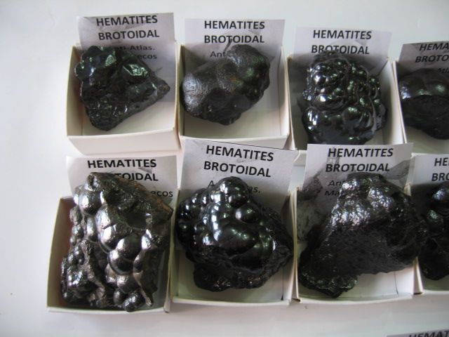 Hematites brotoidal (minerales). Seleccionados