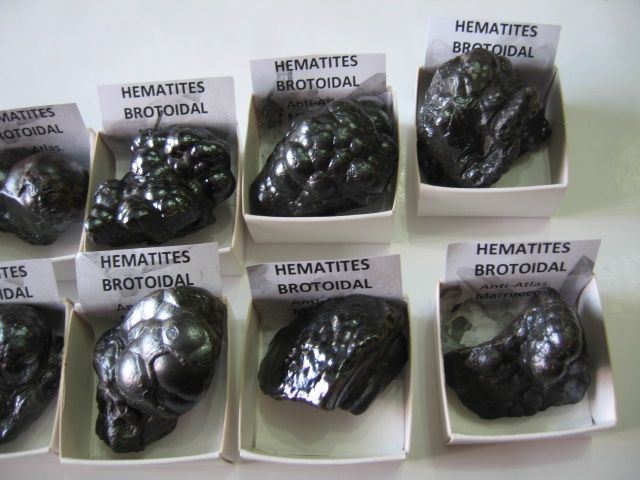 Hematites brotoidal (minerales). Seleccionados