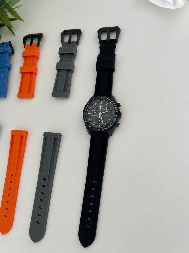 Cinturino per MoonSwatch Nero