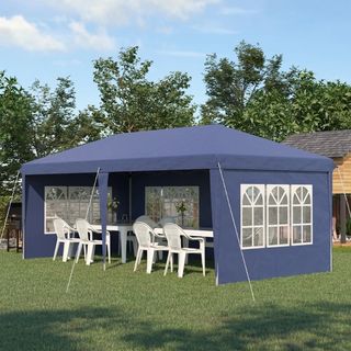  Gazebo da Giardino 6x3 m Regolabile in Altezza co