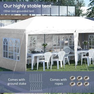 Gazebo da esterno bianco con Finestre Regolabile i