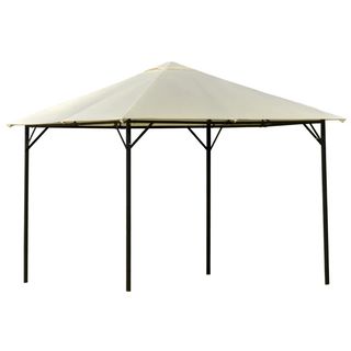 Gazebo da Giardino 3x3m in Metallo con Doppio Tett