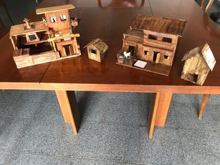N. 4 Casette presepe in legno e cartoncino