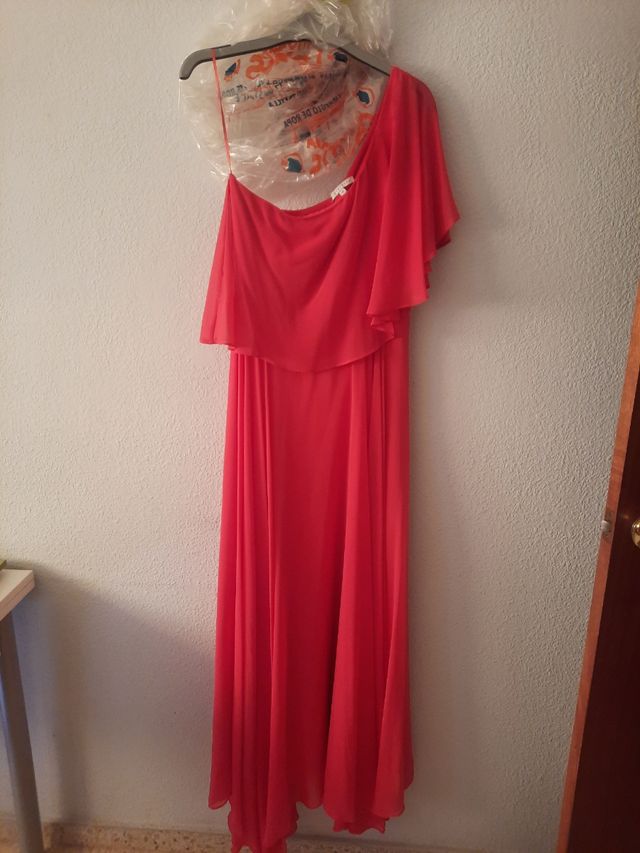 Vestido largo Tintoretto coral