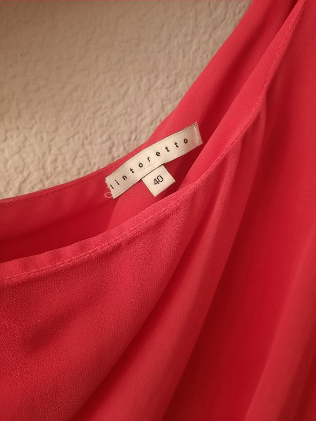 Vestido largo Tintoretto coral