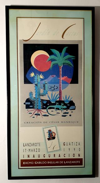 1990 Cartel Lámina César Manrique 