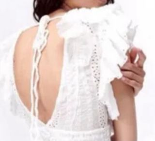 Vestido bordados perforados Zara Talla S