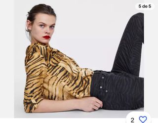 Camisa animal print zara