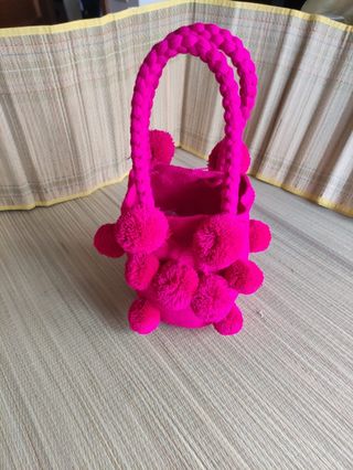 Borsa Wayuu fatta a mano, color fucsia
