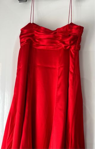 Vestido fiesta rojo largo 