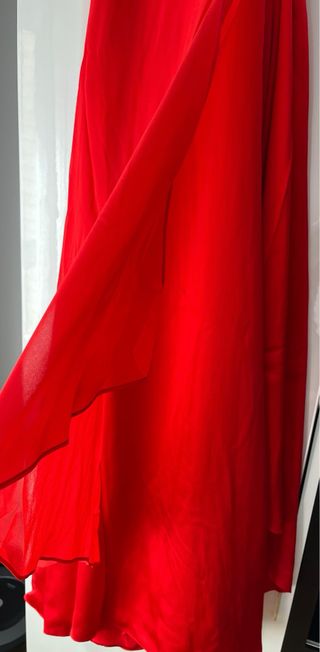 Vestido fiesta rojo largo 