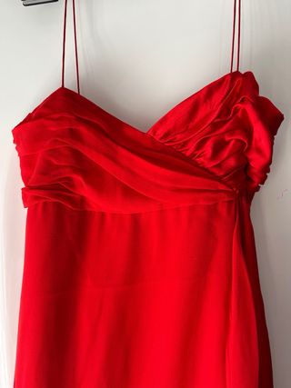 Vestido fiesta rojo largo 