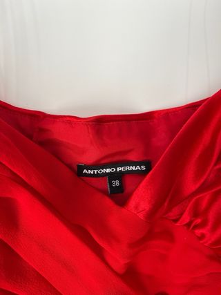 Vestido fiesta rojo largo 