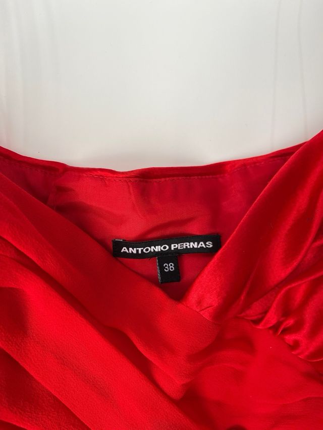 Vestido fiesta rojo largo