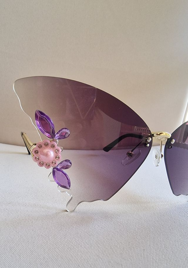 Gafas de sol nuevas mariposa pedreria