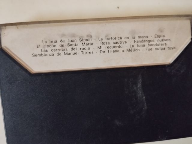 Cassette de musica Juanito Valderrama 