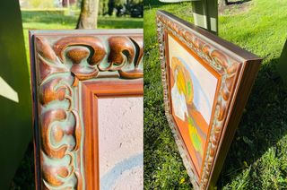 CUADRO AL OLEO BODEGON DE MEMBRILLOS