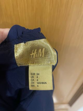 Vestido fiesta midi azul marino