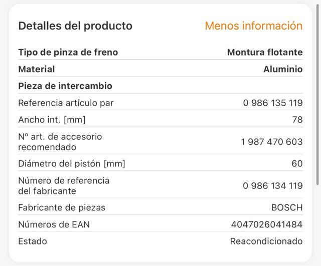 Pinza BOSCH para BMW