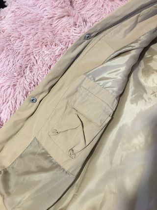 Chaleco Beige Marrón Claro con capucha Talla L