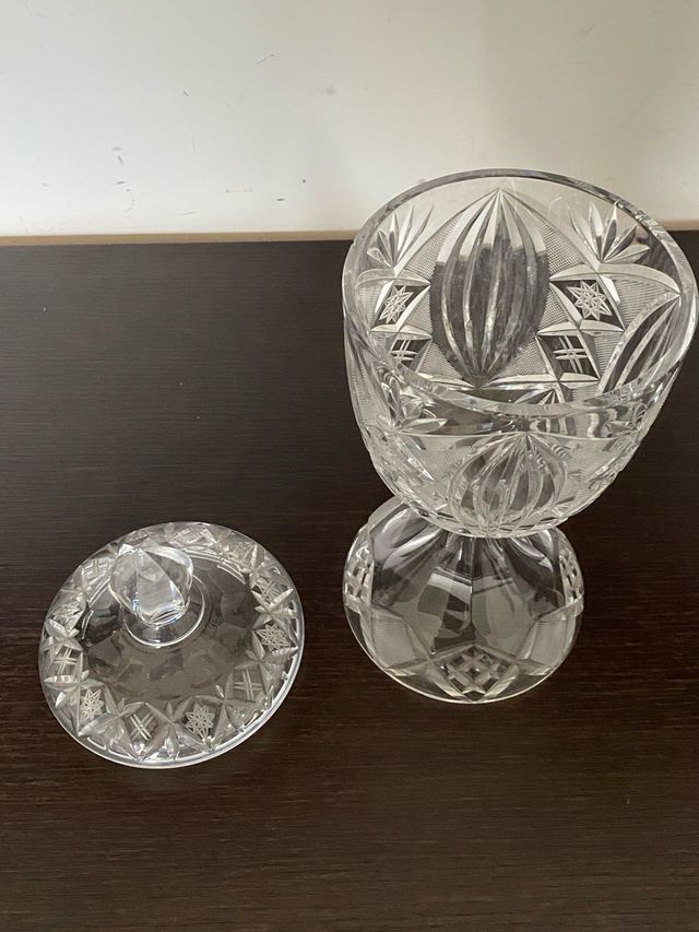 Coppa porta confetti in cristallo vintage anni 50