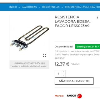 Resistencia lavadora.