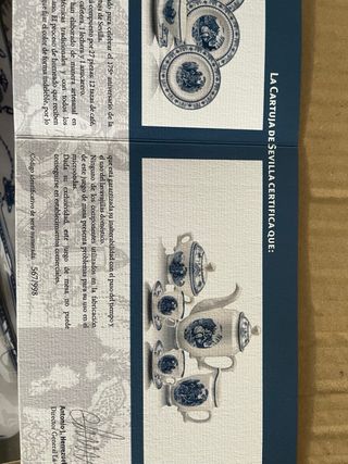 Vajilla completa la cartuja de sevilla San telmo